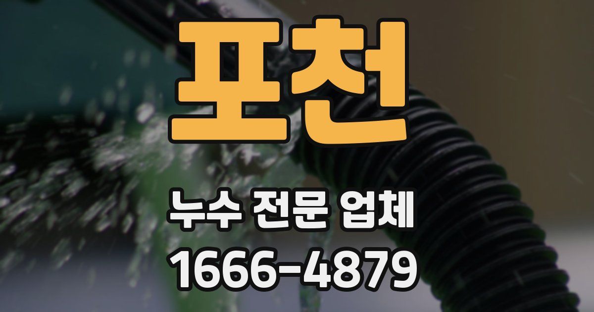 포천 누수 전문 업체
