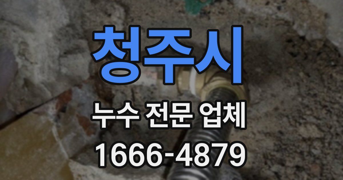 청주시 누수 전문 업체