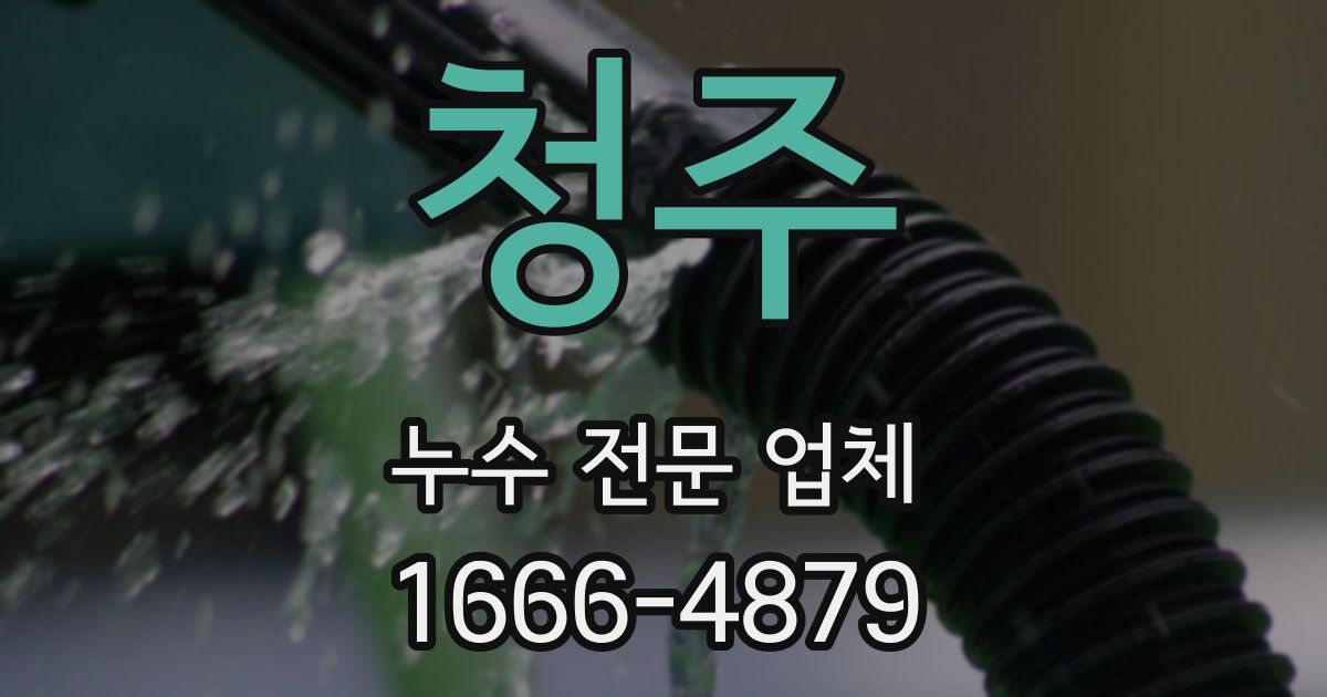 청주 누수 전문 업체