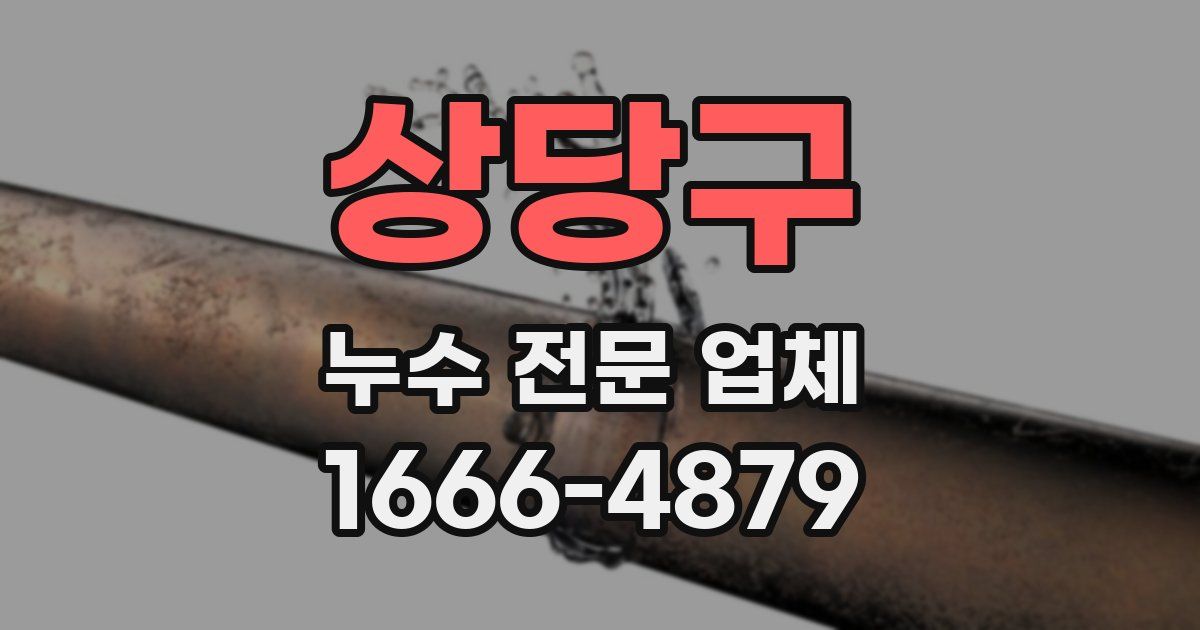 상당구 누수 전문 업체