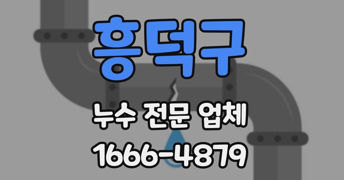 흥덕구 누수 전문 업체