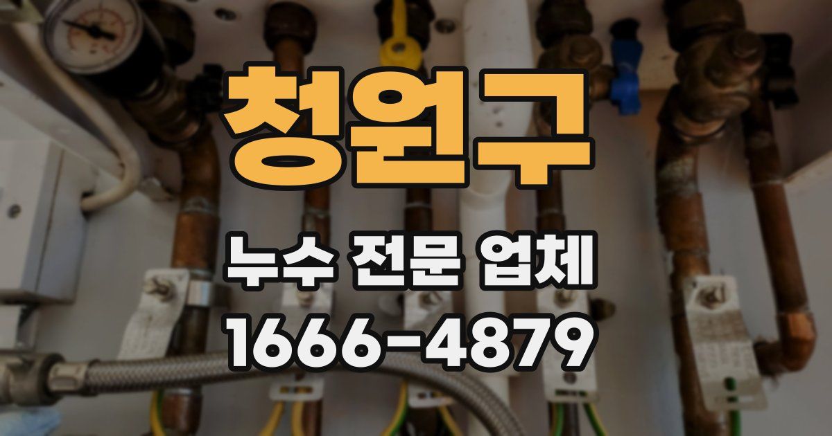 청원구 누수 전문 업체