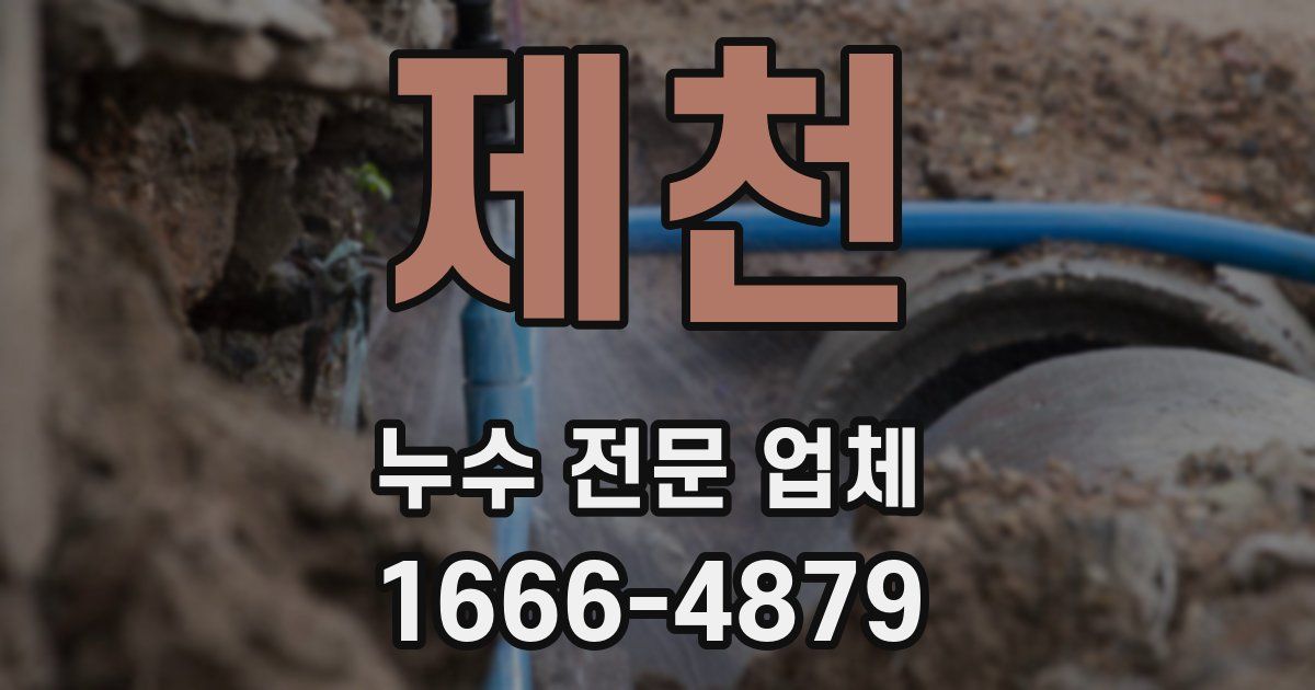 제천 누수 전문 업체