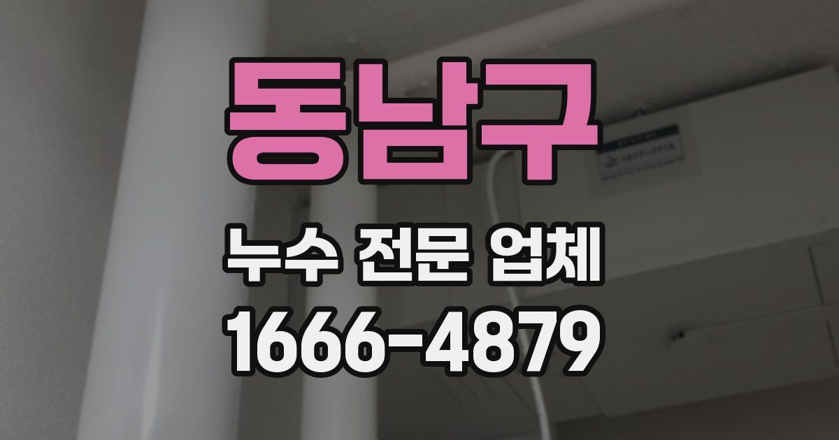 동남구 누수 전문 업체