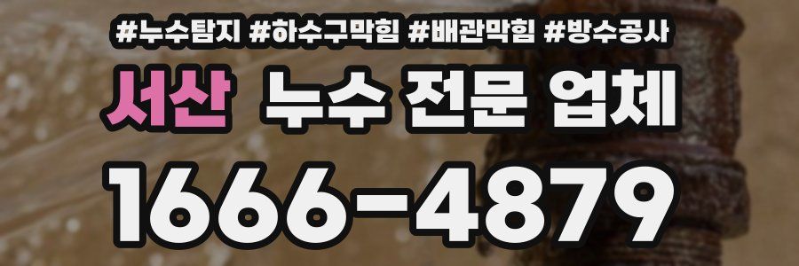 서산 누수 전문 업체