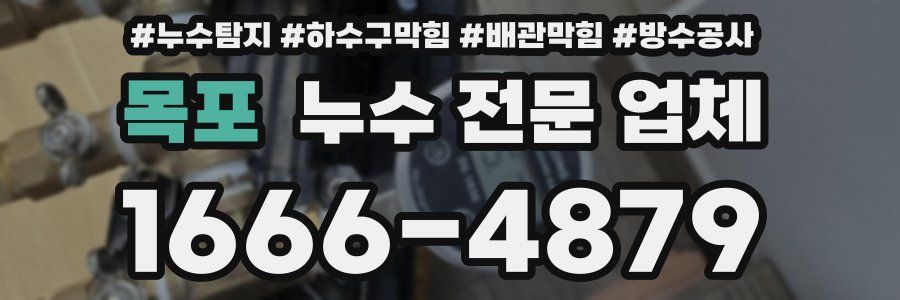 목포 누수 전문 업체