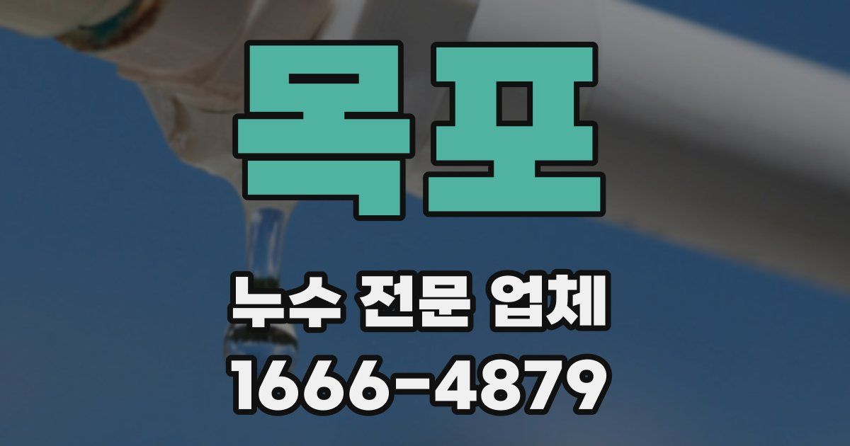 목포 누수 전문 업체