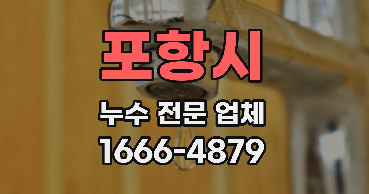 포항시 누수 전문 업체