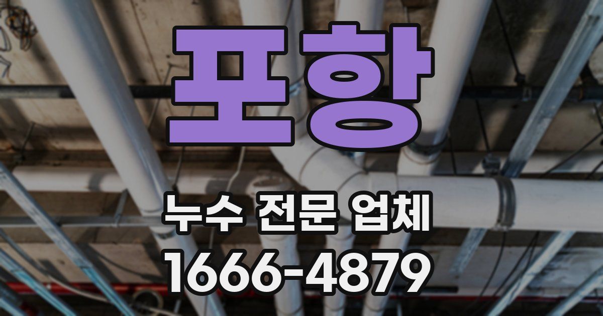 포항 누수 전문 업체