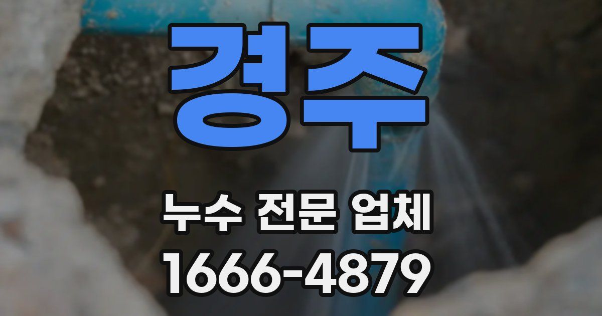 경주 누수 전문 업체