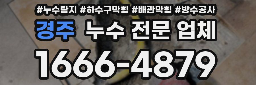 경주 누수 전문 업체