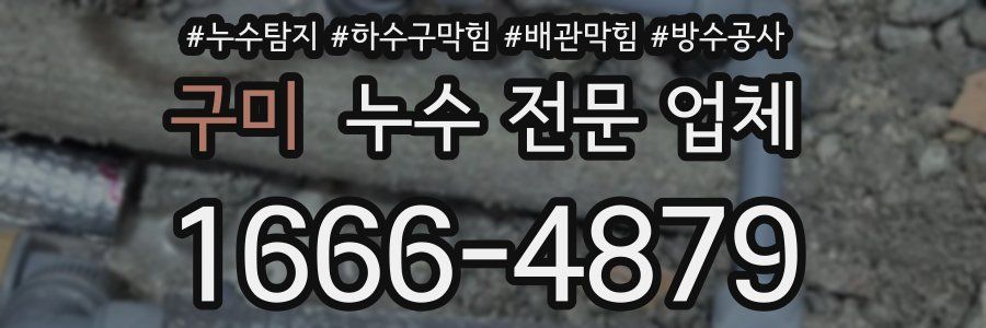 구미 누수 전문 업체