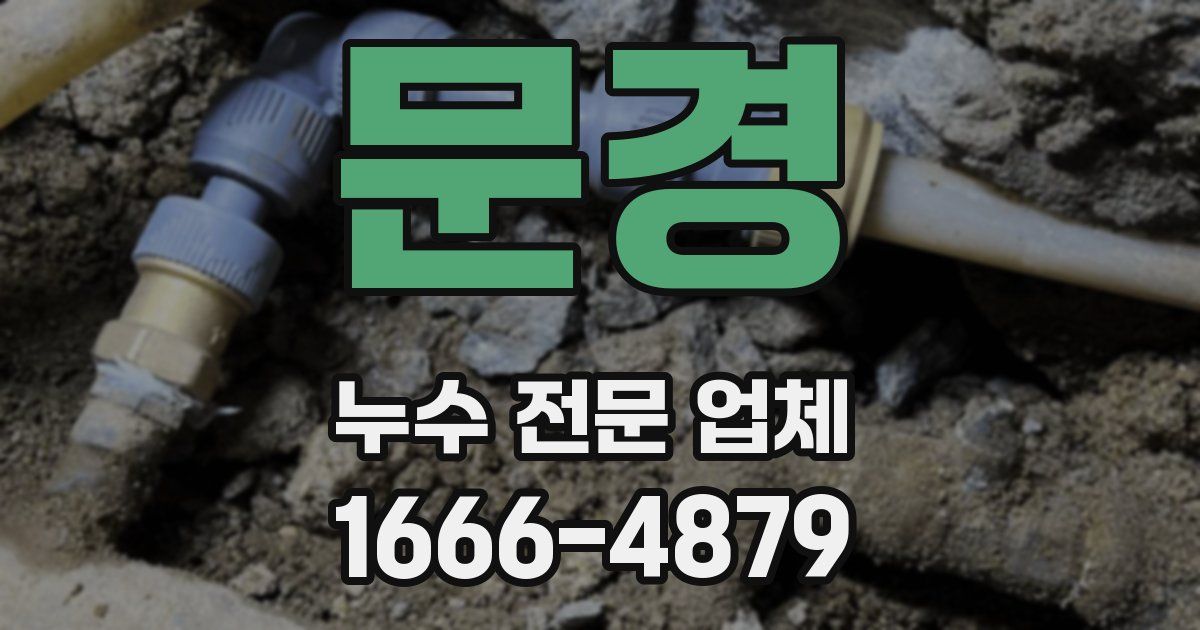 문경 누수 전문 업체