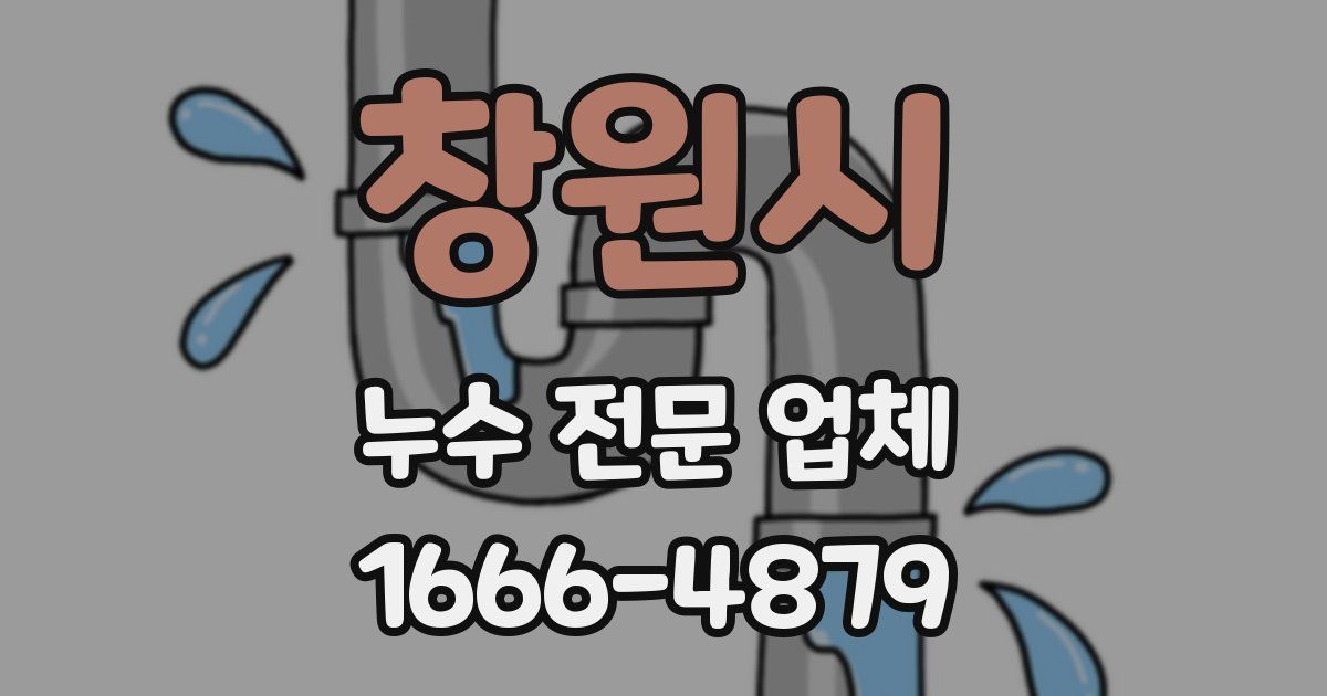 창원시 누수 전문 업체