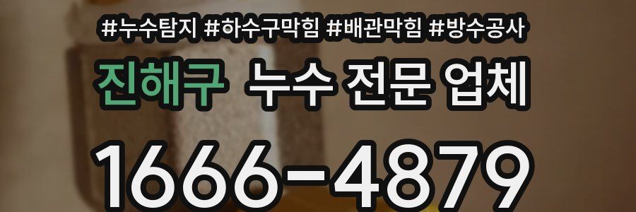 진해구 누수 전문 업체