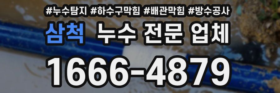 삼척 누수 전문 업체