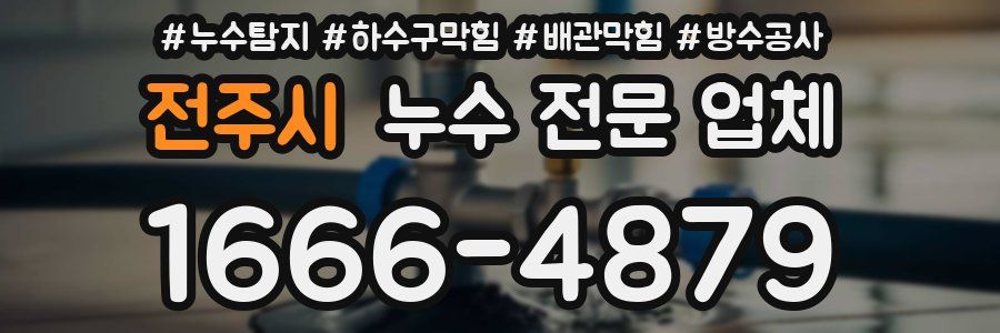 전주시 누수 전문 업체