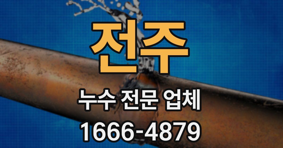 전주 누수 전문 업체