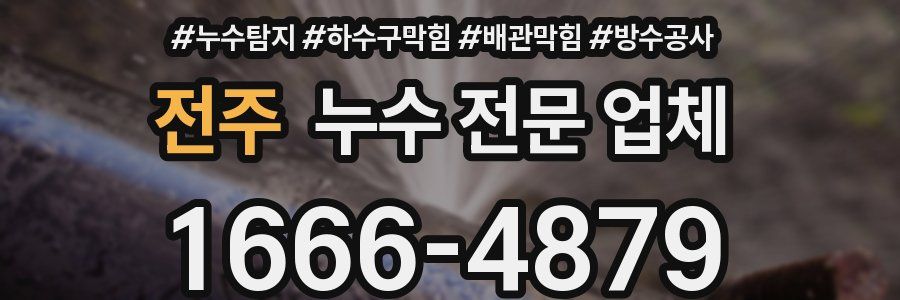 전주 누수 전문 업체
