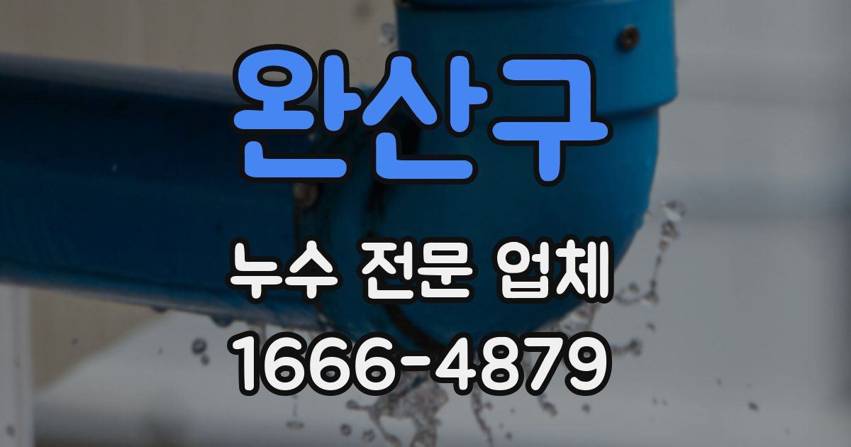 완산구 누수 전문 업체