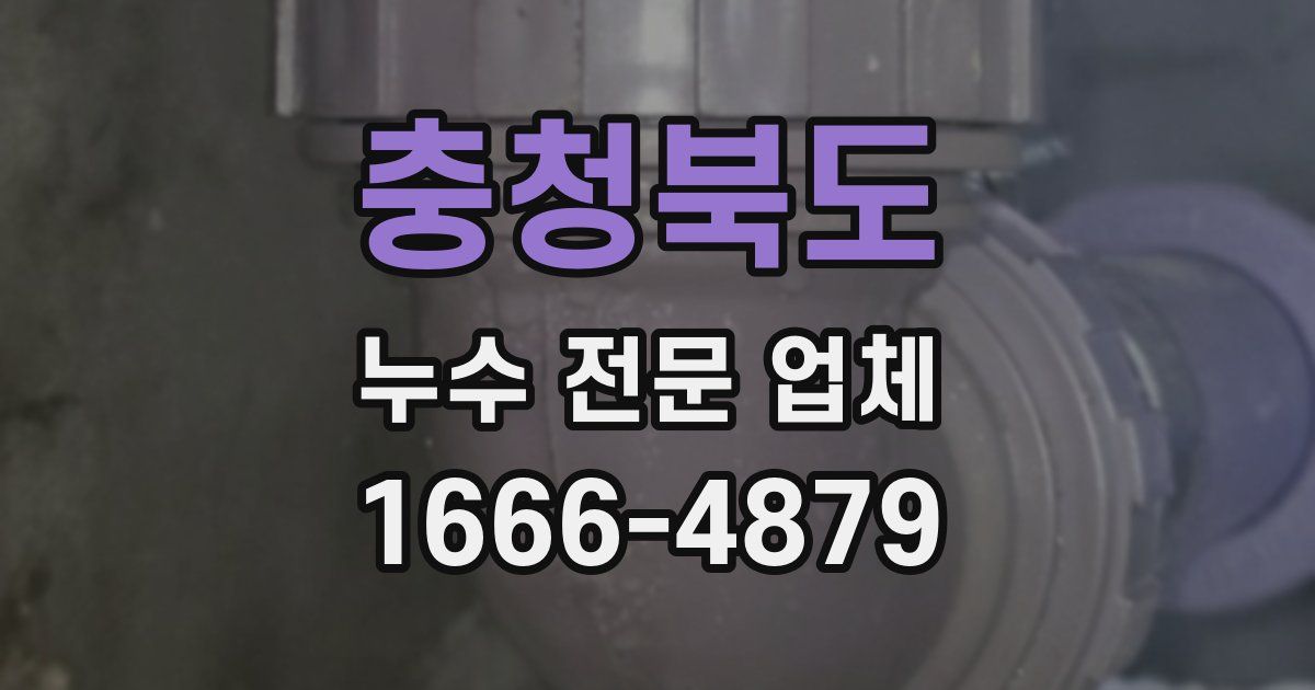 충청북도 누수 전문 업체
