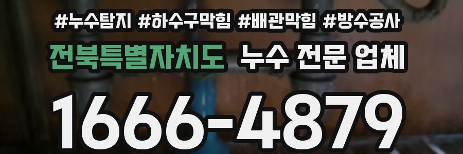 전북특별자치도 누수 전문 업체