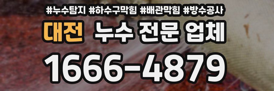 대전 누수 전문 업체