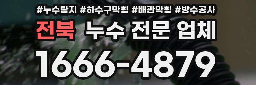 전북 누수 전문 업체
