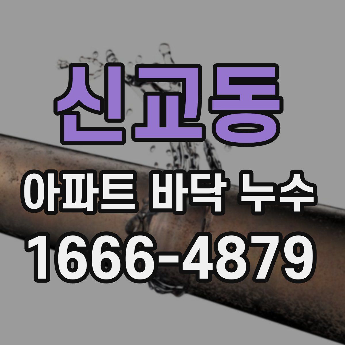 신교동 아파트 바닥 누수