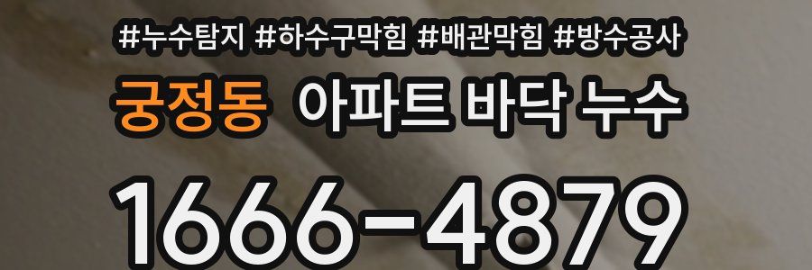 궁정동 아파트 바닥 누수