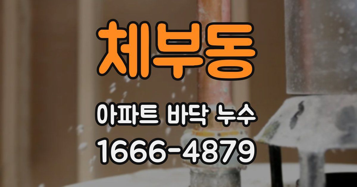 체부동 아파트 바닥 누수