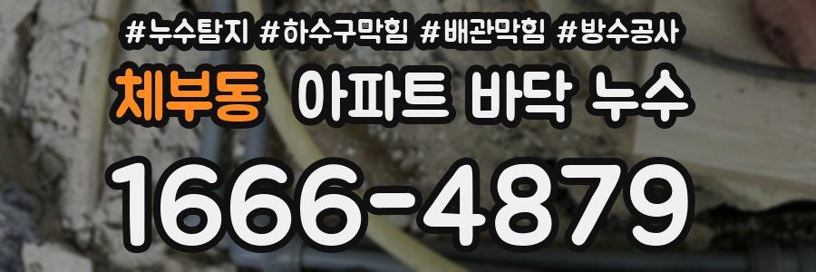 체부동 아파트 바닥 누수