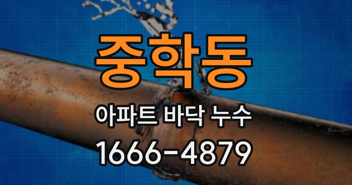 중학동 아파트 바닥 누수