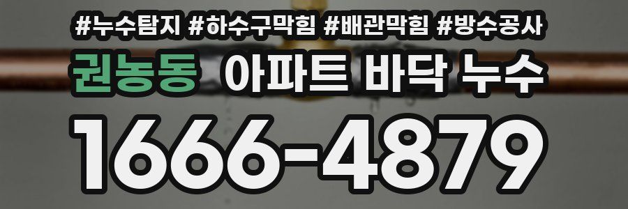 권농동 아파트 바닥 누수
