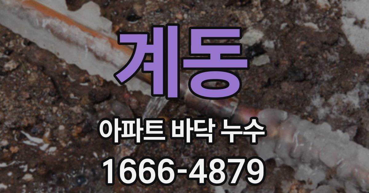 계동 아파트 바닥 누수