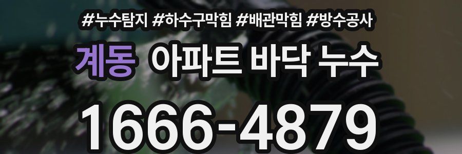 계동 아파트 바닥 누수