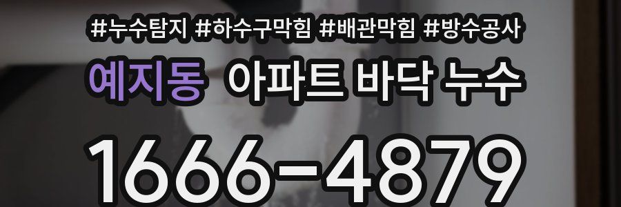 예지동 아파트 바닥 누수
