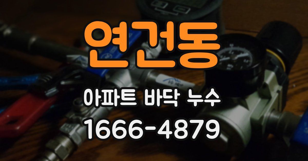 연건동 아파트 바닥 누수