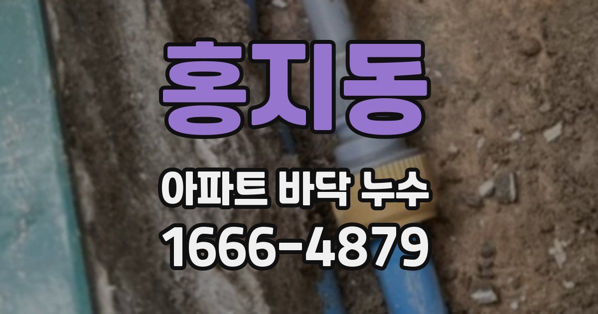 홍지동 아파트 바닥 누수