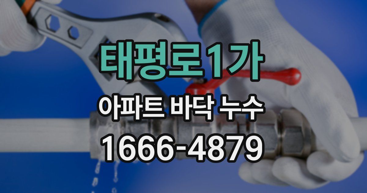 태평로1가 아파트 바닥 누수