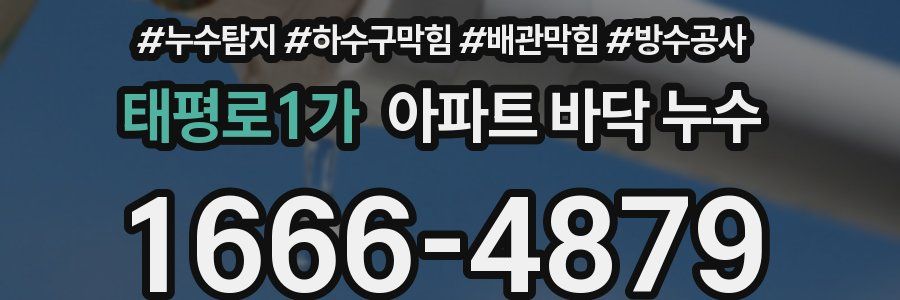 태평로1가 아파트 바닥 누수