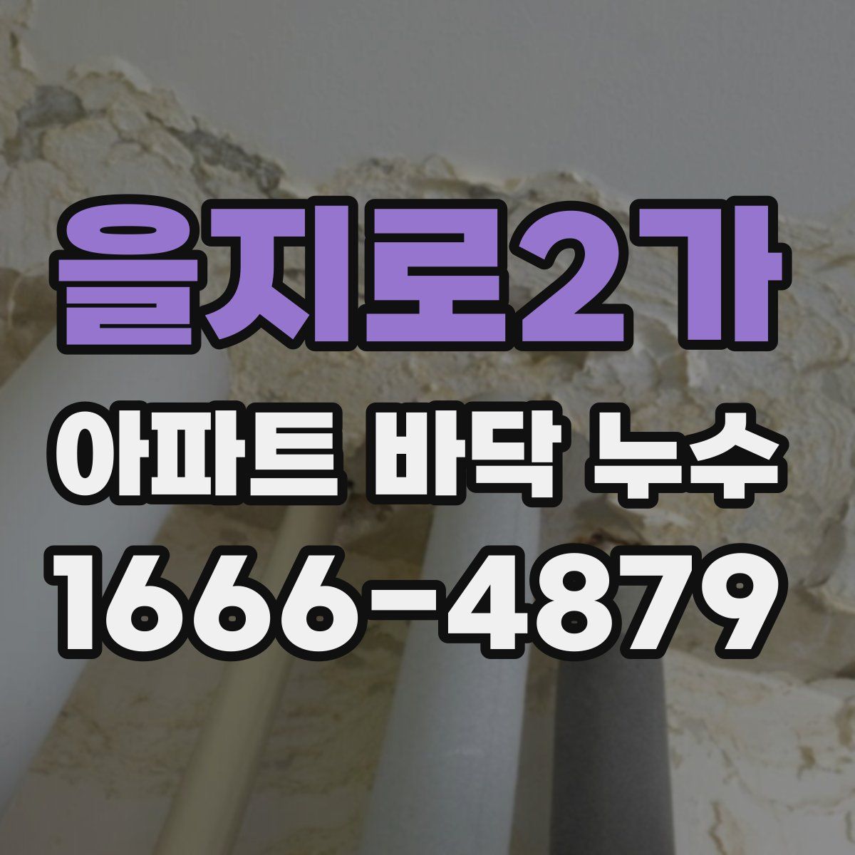 을지로2가 아파트 바닥 누수