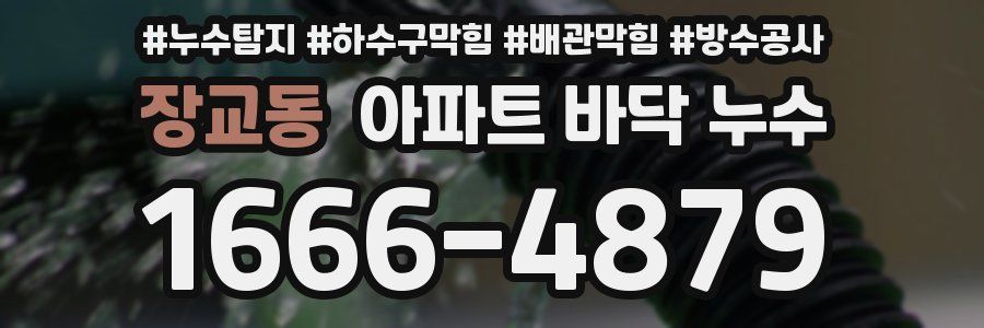 장교동 아파트 바닥 누수