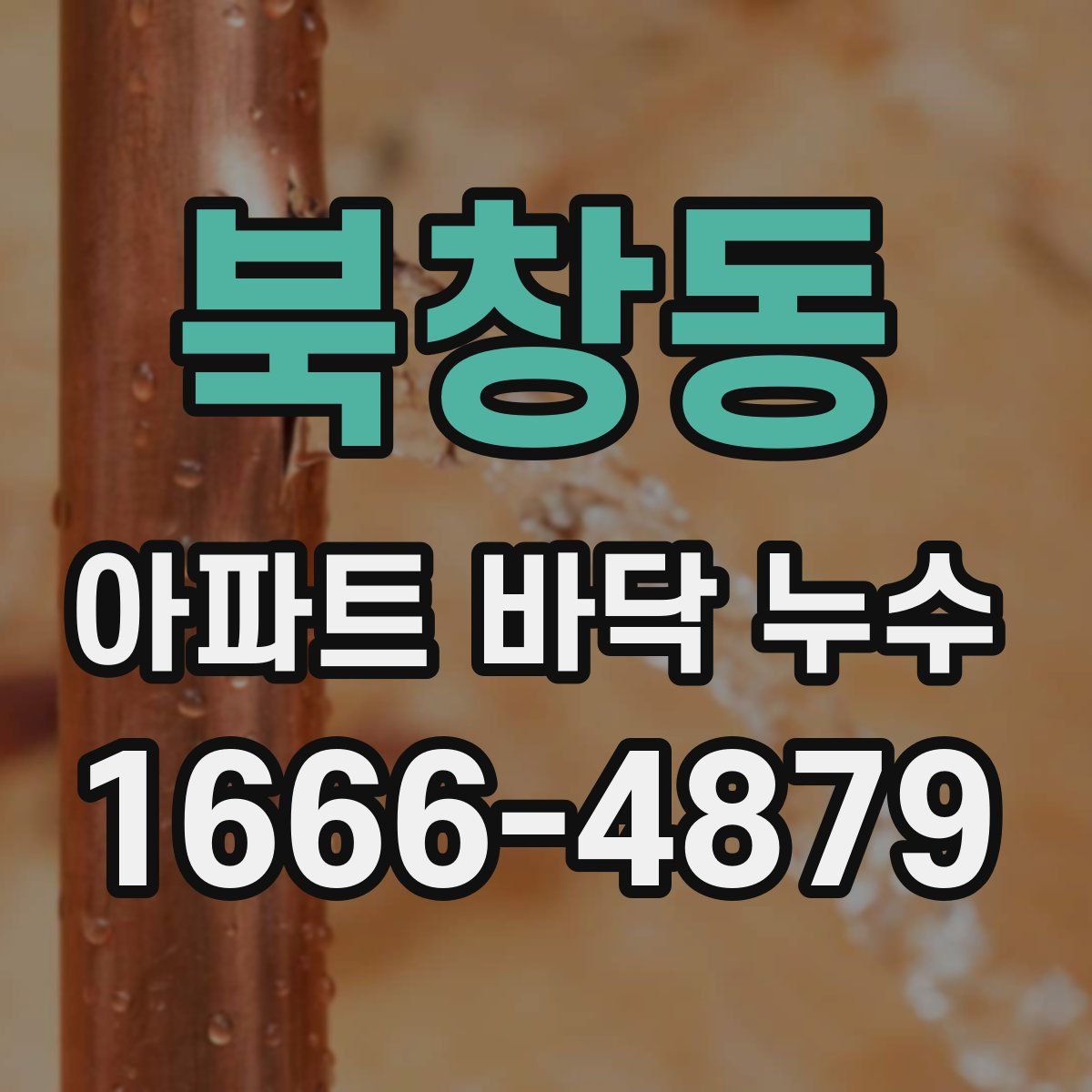 북창동 아파트 바닥 누수