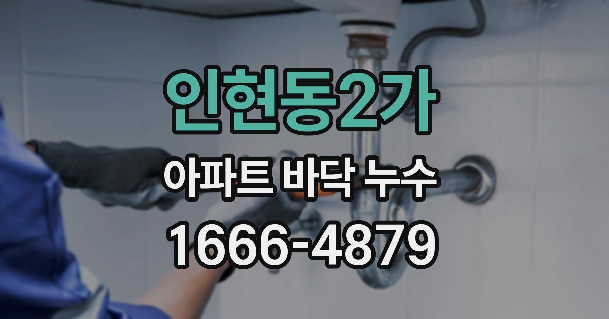 인현동2가 아파트 바닥 누수