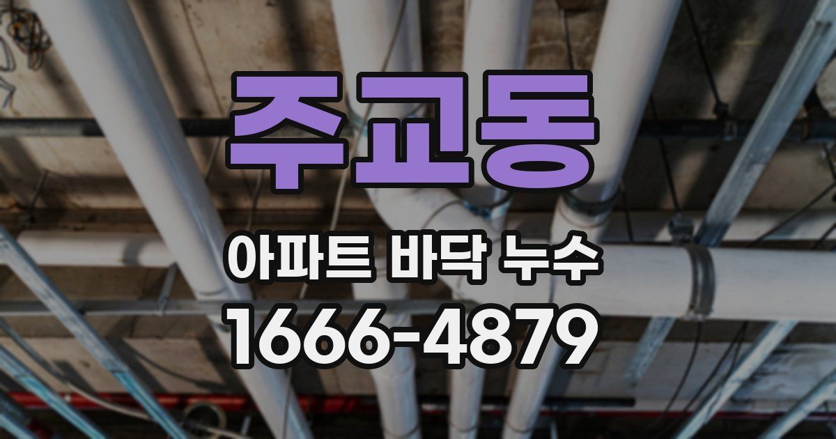 주교동 아파트 바닥 누수