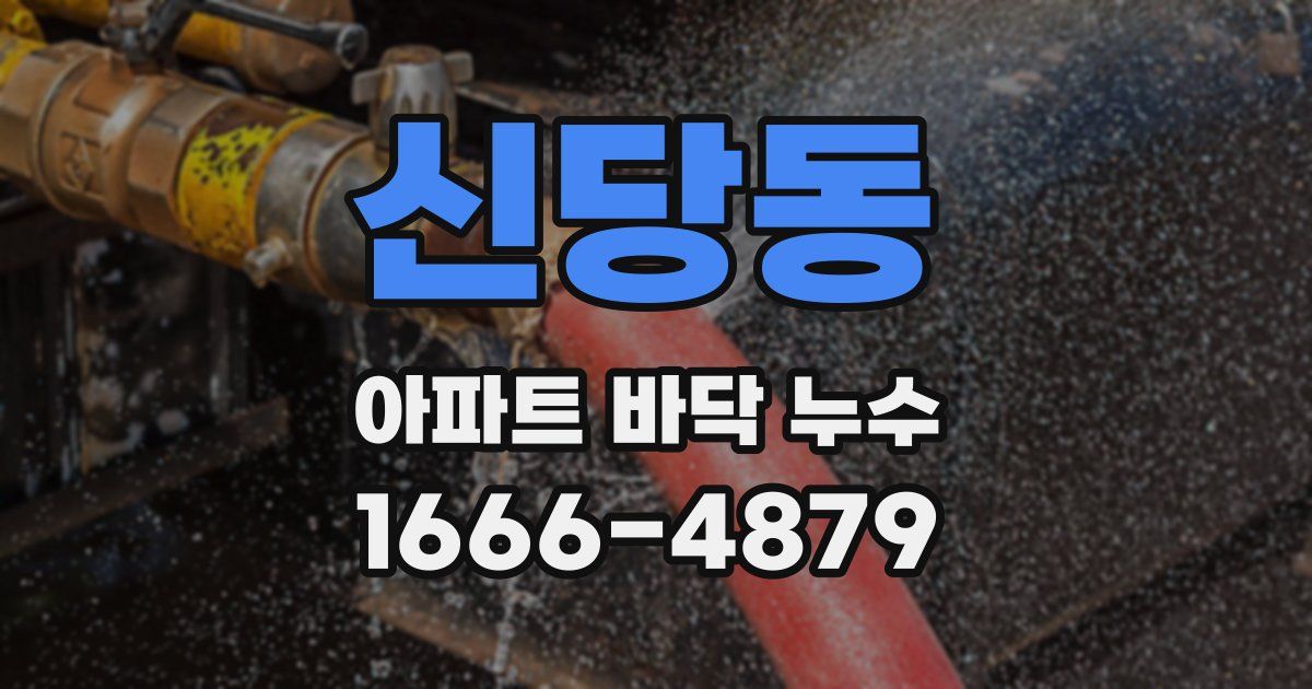 신당동 아파트 바닥 누수