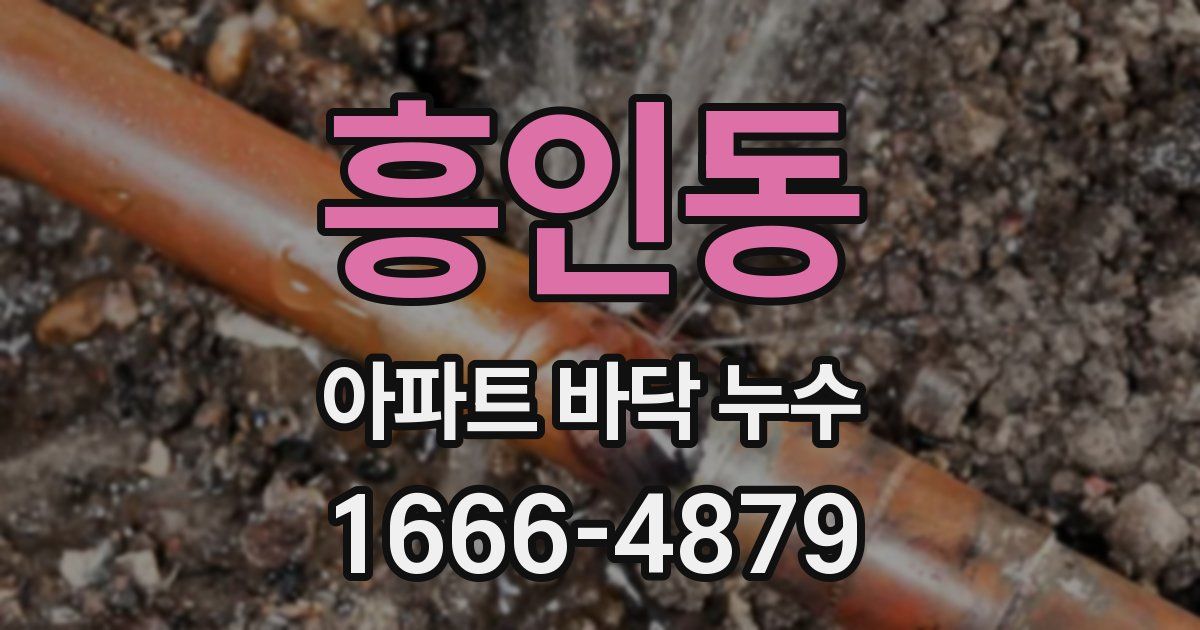 흥인동 아파트 바닥 누수