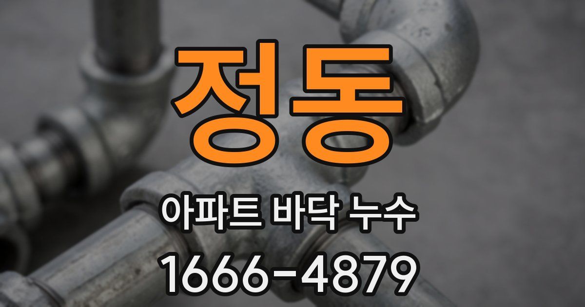 정동 아파트 바닥 누수