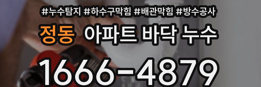 정동 아파트 바닥 누수